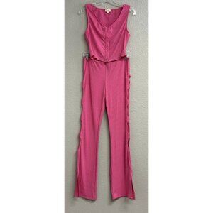 Camila Coelho Womens 2 Piece Tank Top Pants Set Pink Size Medium